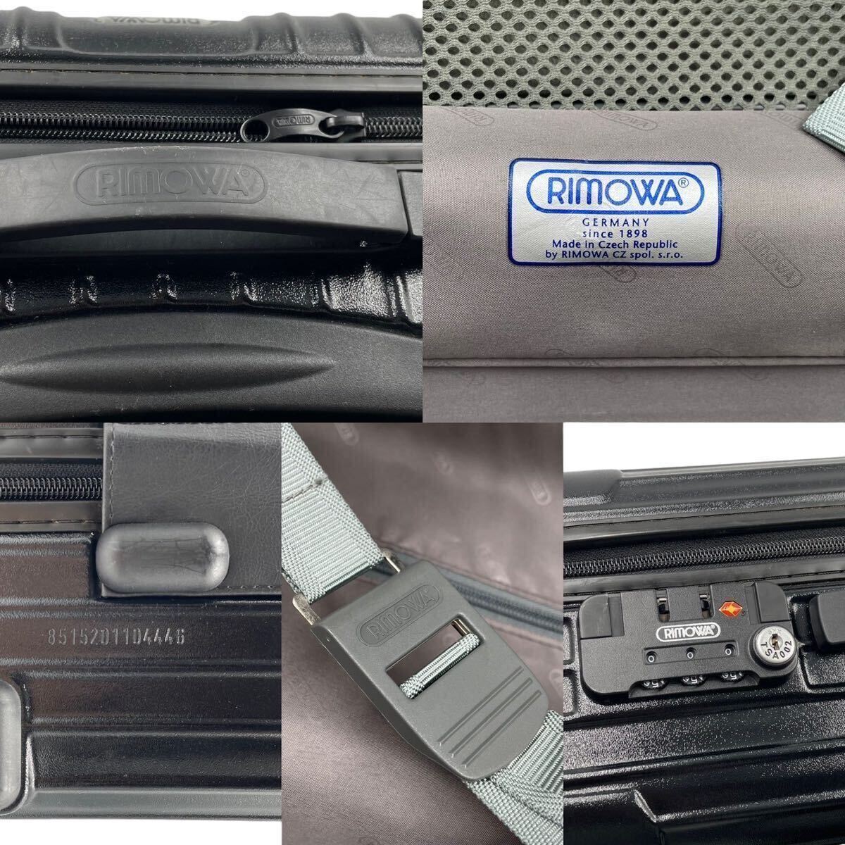 1円【美品 入手困難品】RIMOWA リモワ スーツケース キャリーケース トラベルバッグ 機内持ち込み可 ブラック 黒 出張 ビジネス TASロックの画像10