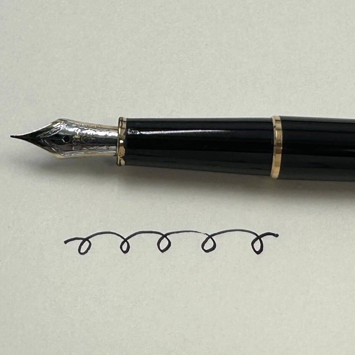 【希少 廃盤品】MONTBLANC モンブラン 万年筆 ペン先14K マイスターシュテュック カートリッジ ブラック ホワイトスター インク有り メンズ_画像10