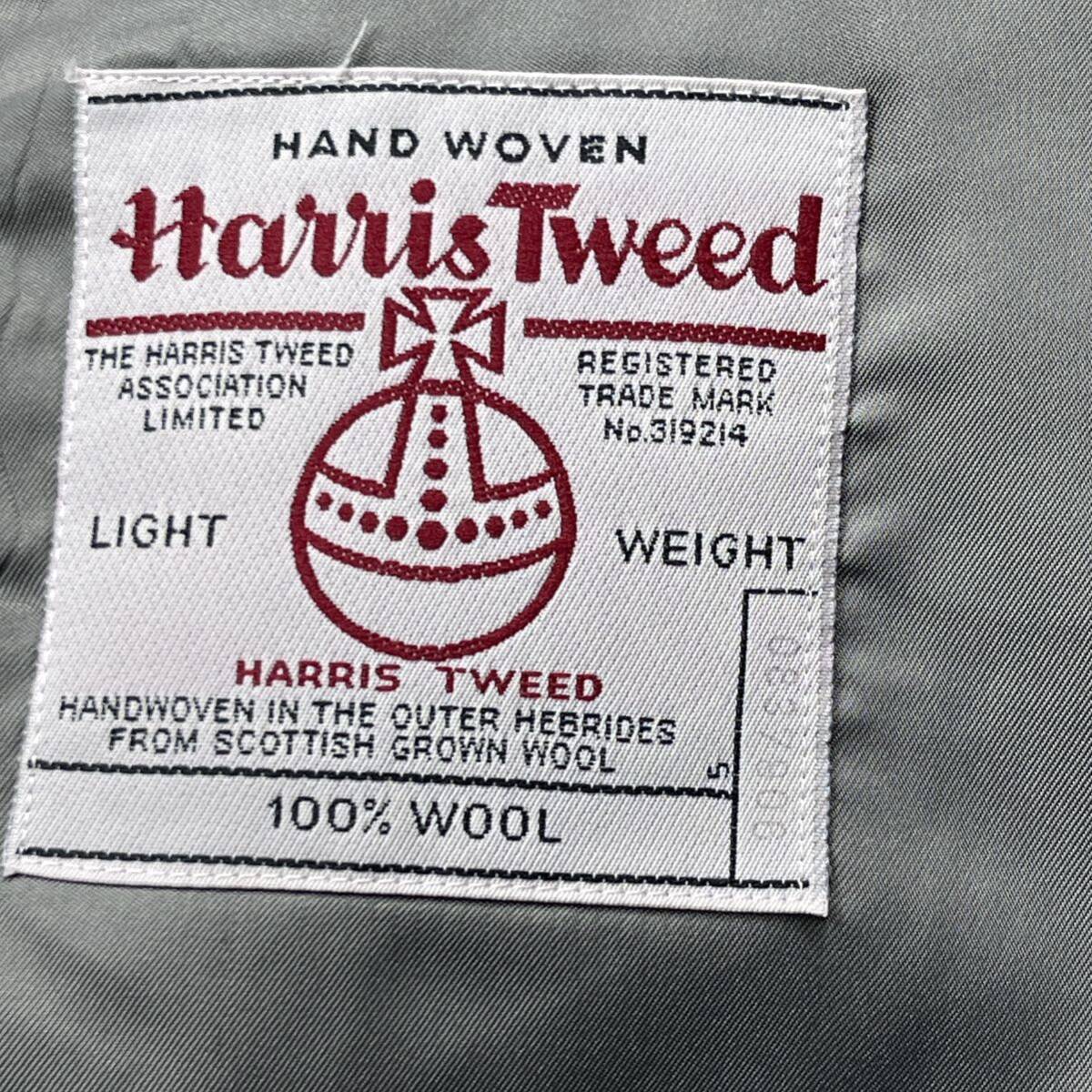 美品/希少L ハリスツイード 丸善 ペンチェック柄 テーラードジャケット メランジ グレー L〜XL位 ウール100% HARRIS TWEED MARUZEN 春秋冬の画像7