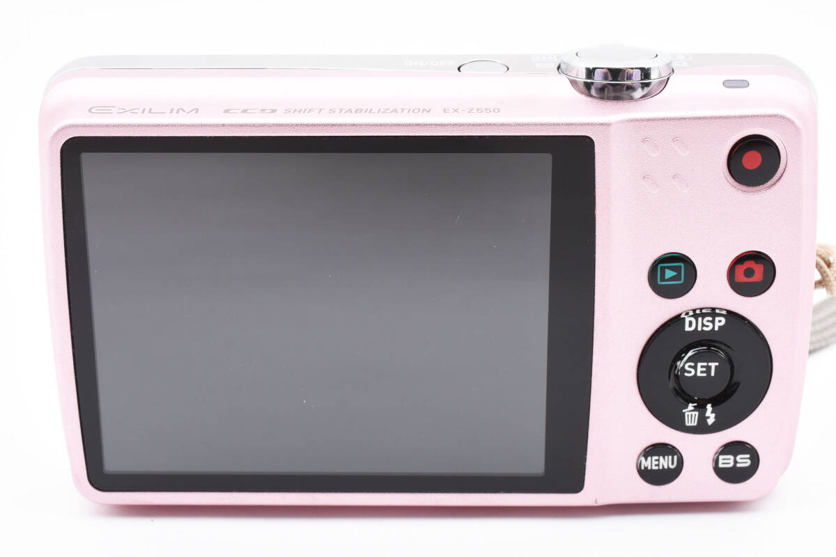★外観美品★カシオ Casio Exilim EX-Z550 ピンク コンパクトデジタルカメラ L55#2479_画像3