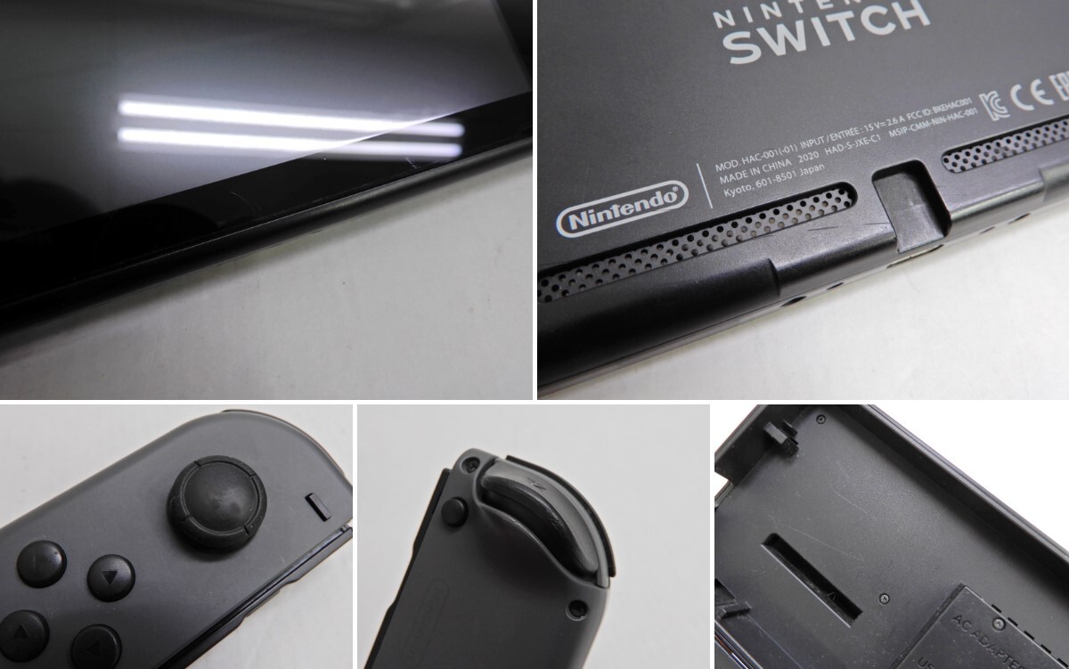 062Z992★【ジャンク品】Nintendo Switch 本体 旧型 バッテリー強化版 グレー HAC-001_画像4