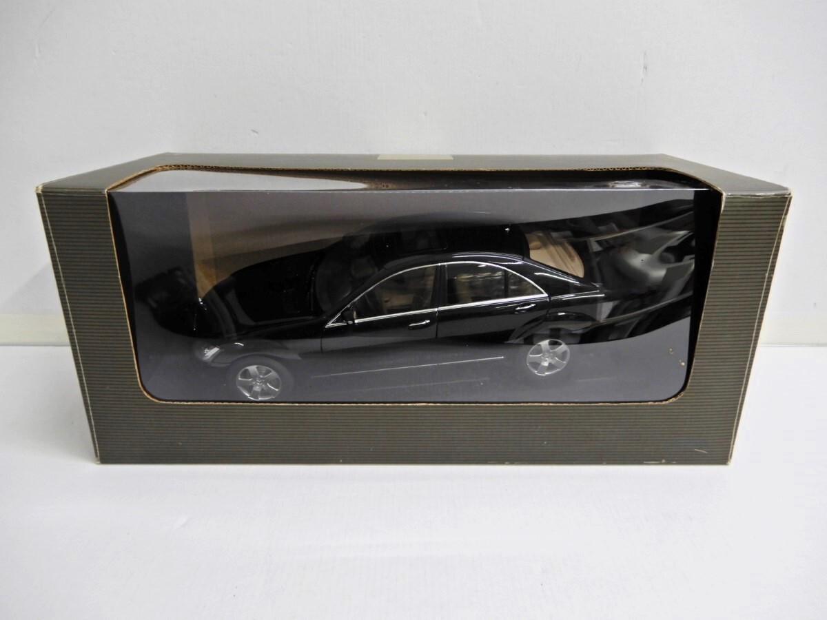 071Z908★【中古品】AUTOart/オートアート 1/18 Mercedes Benz メルセデスベンツ Sクラス ミニカー ブラック ディーラー特注 B66962330_画像1