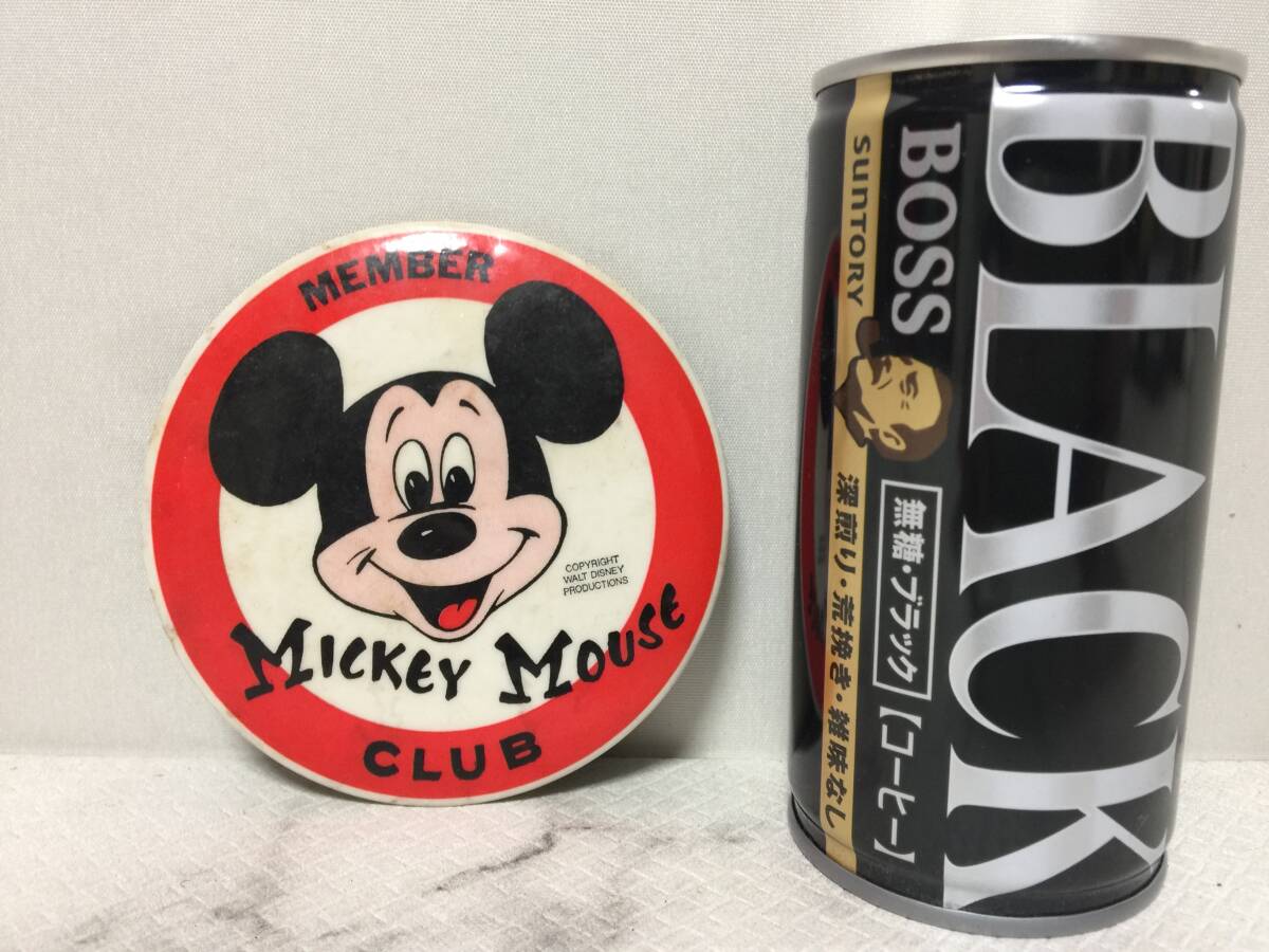 DISNEY　ディズニー　ミッキーマウス　メンバークラブ　缶バッジ　直径8.8cm　レア　レトロ　　　　A1_画像6