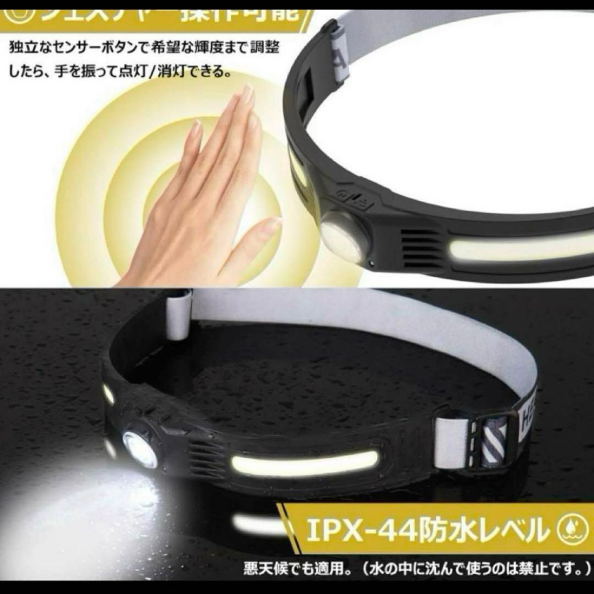 大特価！　ヘッドライト　充電式 ヘッドランプ 防水  ジョギング 釣り 登山  防災