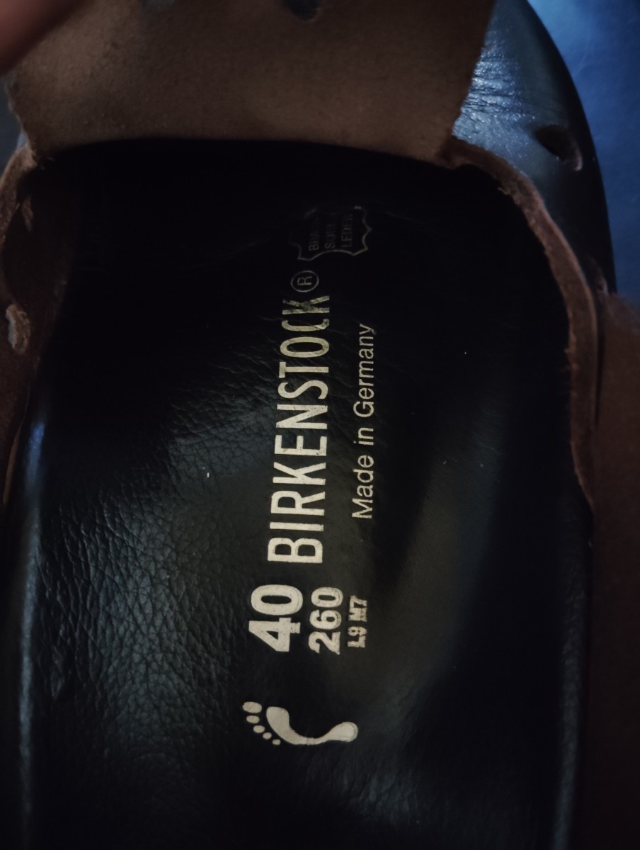 本革靴　BIRKENSTOCK　ビルケンシュトック　レザーシューズ　濃茶ブラウン系　26cm　ドイツ製　ローカットスニーカー 革靴_画像5