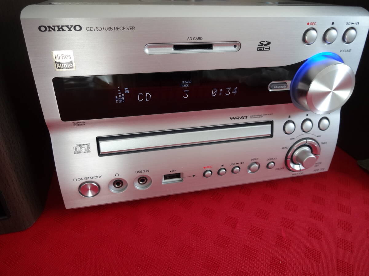 USED超美品 ONKYO X-NFR7FX ハイレゾ対応 CD/SD/USB Bluetoothレシーバーシステム  の画像4