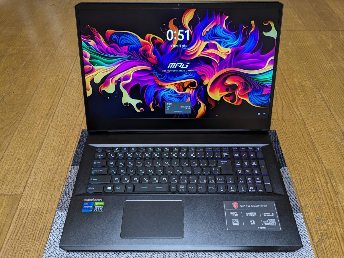  MSIゲーミングノート GP76 Leopard Windows11 Pro i7-11800H 2TB/32GB 17.3インチ フルHD RTX 3070の画像1