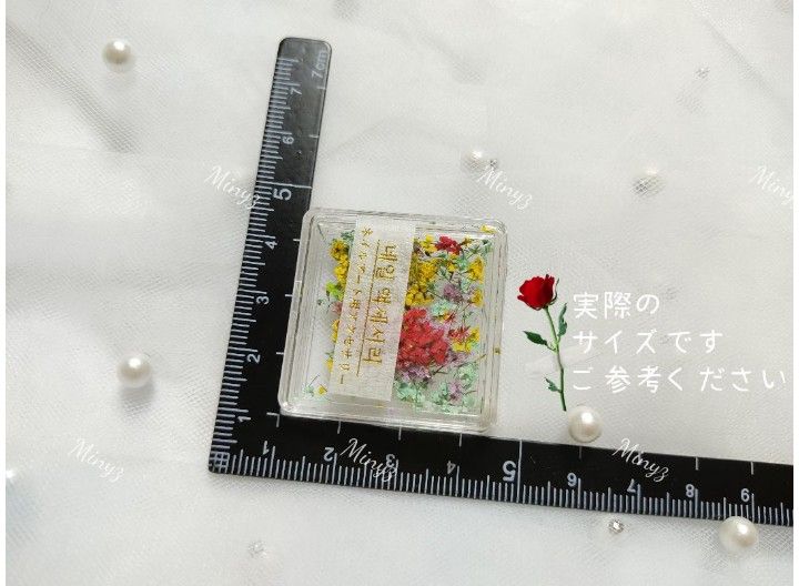 3D ドライフラワー ネイル用パーツ 4点set 花柄ジェルネイル デコ アート