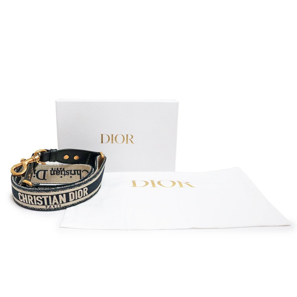 （新品・未使用品）クリスチャンディオール Christian Dior PARIS エンブロイダリー ショルダーストラップ ブルー ブラック S8553CBTE 箱付_画像2