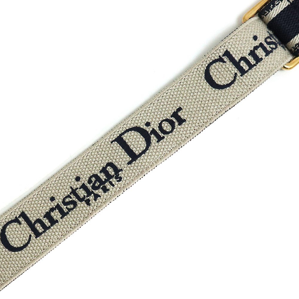 （新品・未使用品）クリスチャンディオール Christian Dior PARIS エンブロイダリー ショルダーストラップ ブルー ブラック S8553CBTE 箱付_画像4
