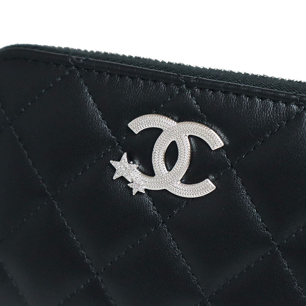 （新品・未使用品）シャネル CHANEL ココスター マトラッセ ジップ コインケース 財布 カードケース ラムスキン レザー ブラック 黒 AP3728_画像7