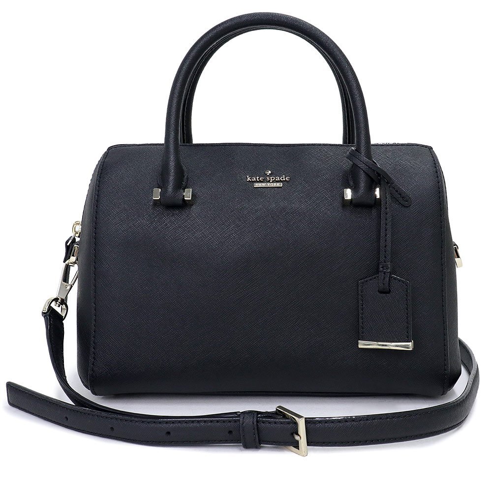 （中古）ケイトスペード Kate Spade キャメロンストリート ラージ レーン 2way ショルダー ハンドバッグ レザー ブラック 黒 PXRU7511