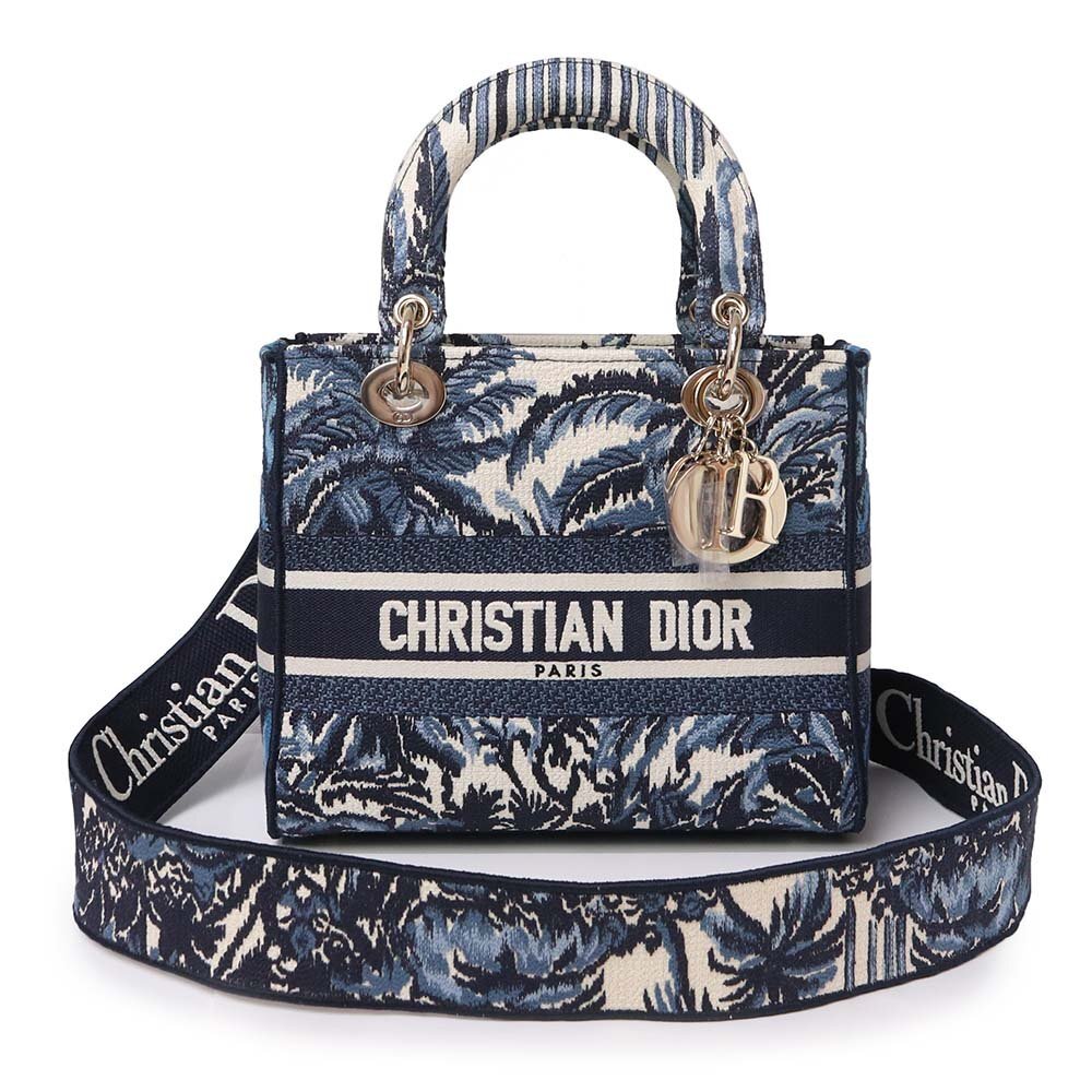 （未使用　展示品）クリスチャン ディオール Dior レディ ディライト ディーライト ミディアム ショルダー ハンドバッグ パームズ