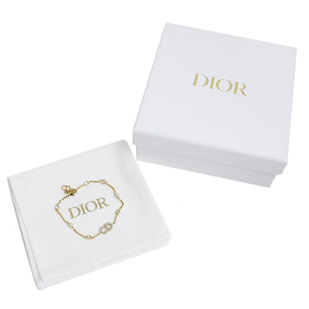 （新品・未使用品）クリスチャンディオール Christian Dior クレール ディー リュヌ ラインストーン ブレスレット ゴールド B0668CDLCY_画像2