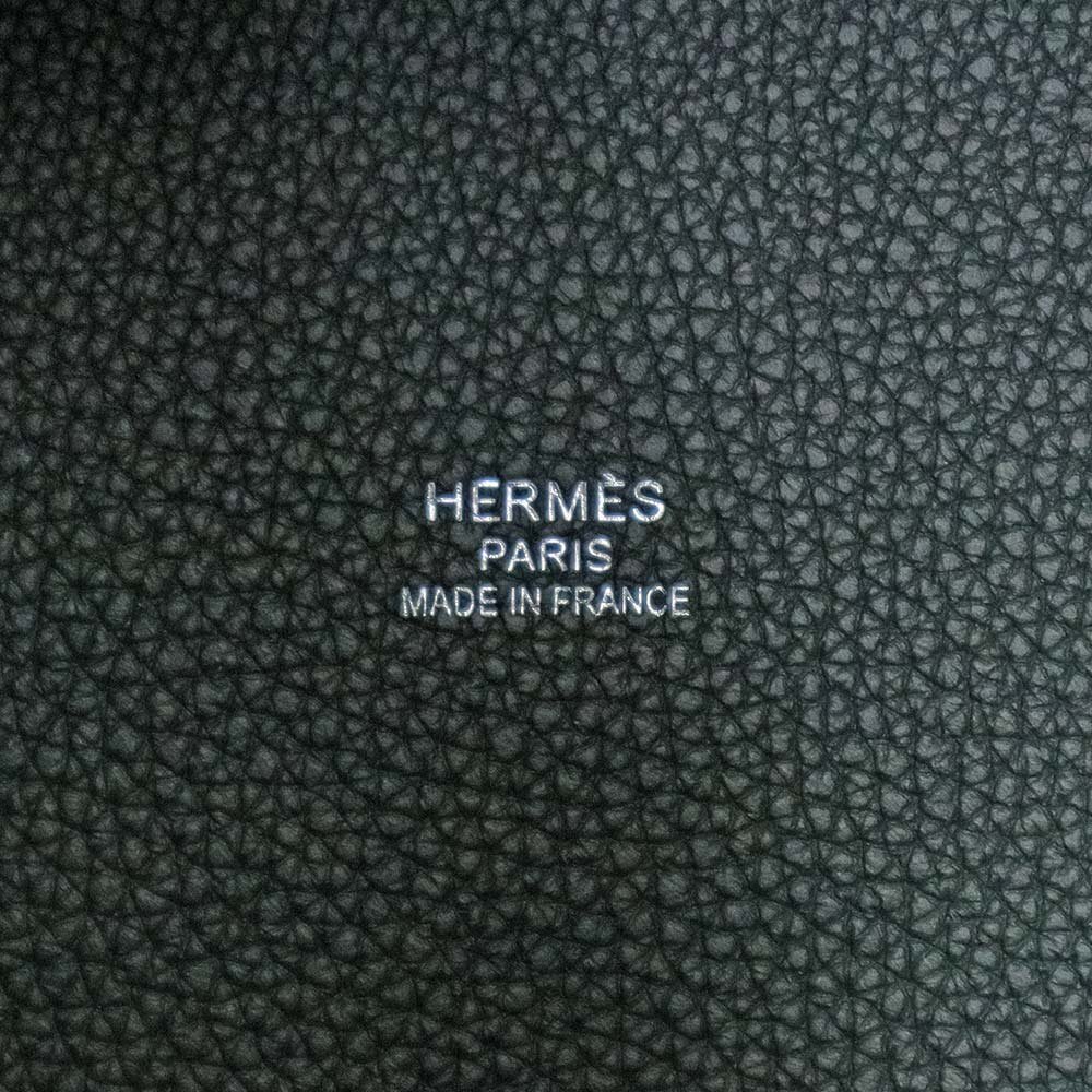 （未使用 展示品）エルメス HERMES ピュール サングル トートバッグ トゴ レザー サングルウーリー トワルミリテール ブラック 深緑 U刻印の画像9