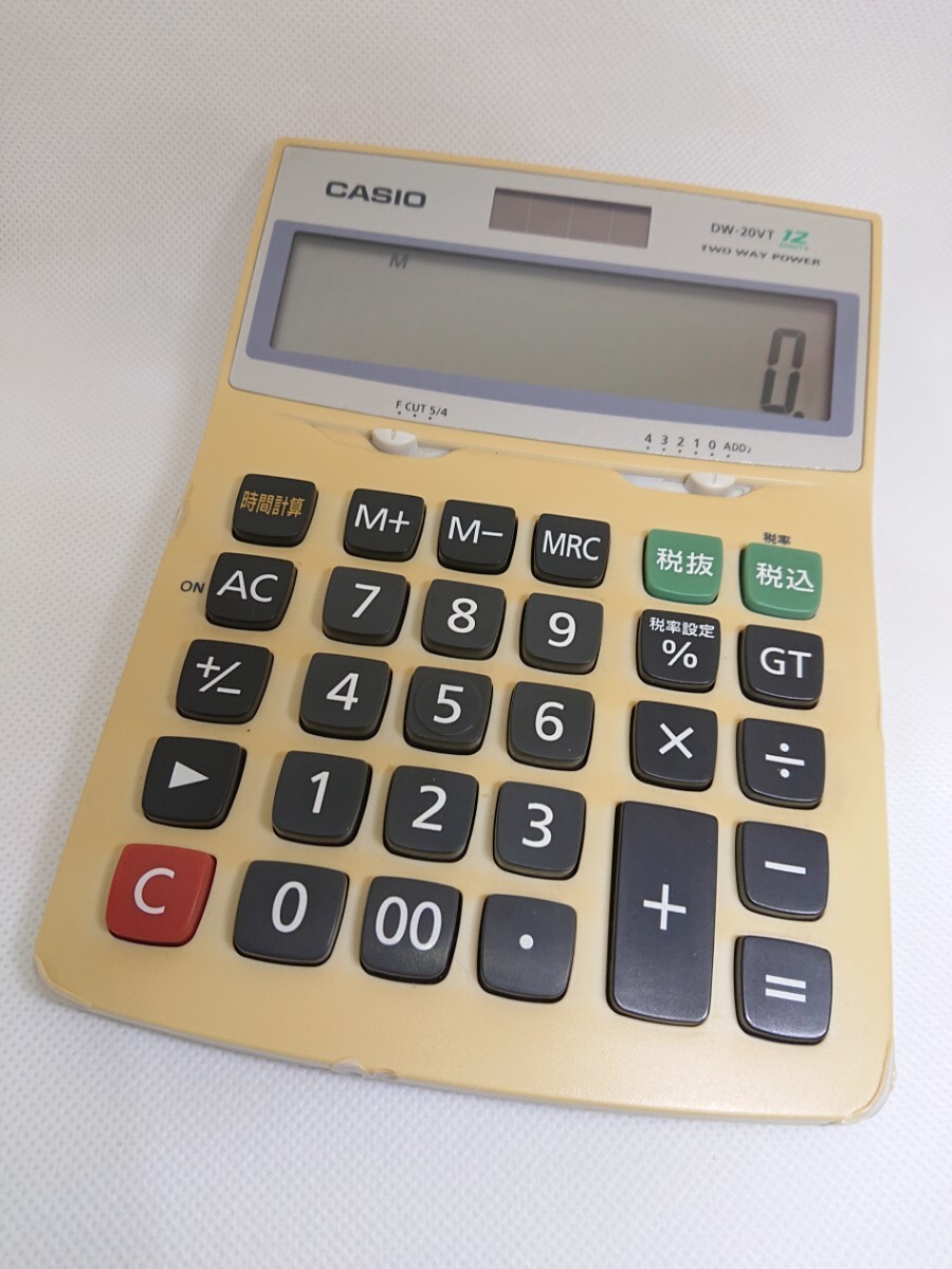 昭和レトロ CASIO カシオ 電卓 DW-20VT 税率の画像1