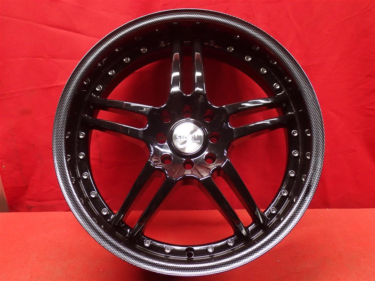 カーボン風 ディープリム 5スポークタイプ3PT 中古ホイール 4本 7.5J 18インチ PCD100 / 114.3 4穴 +35 ハブ73 ロードスター ND aa18_画像4