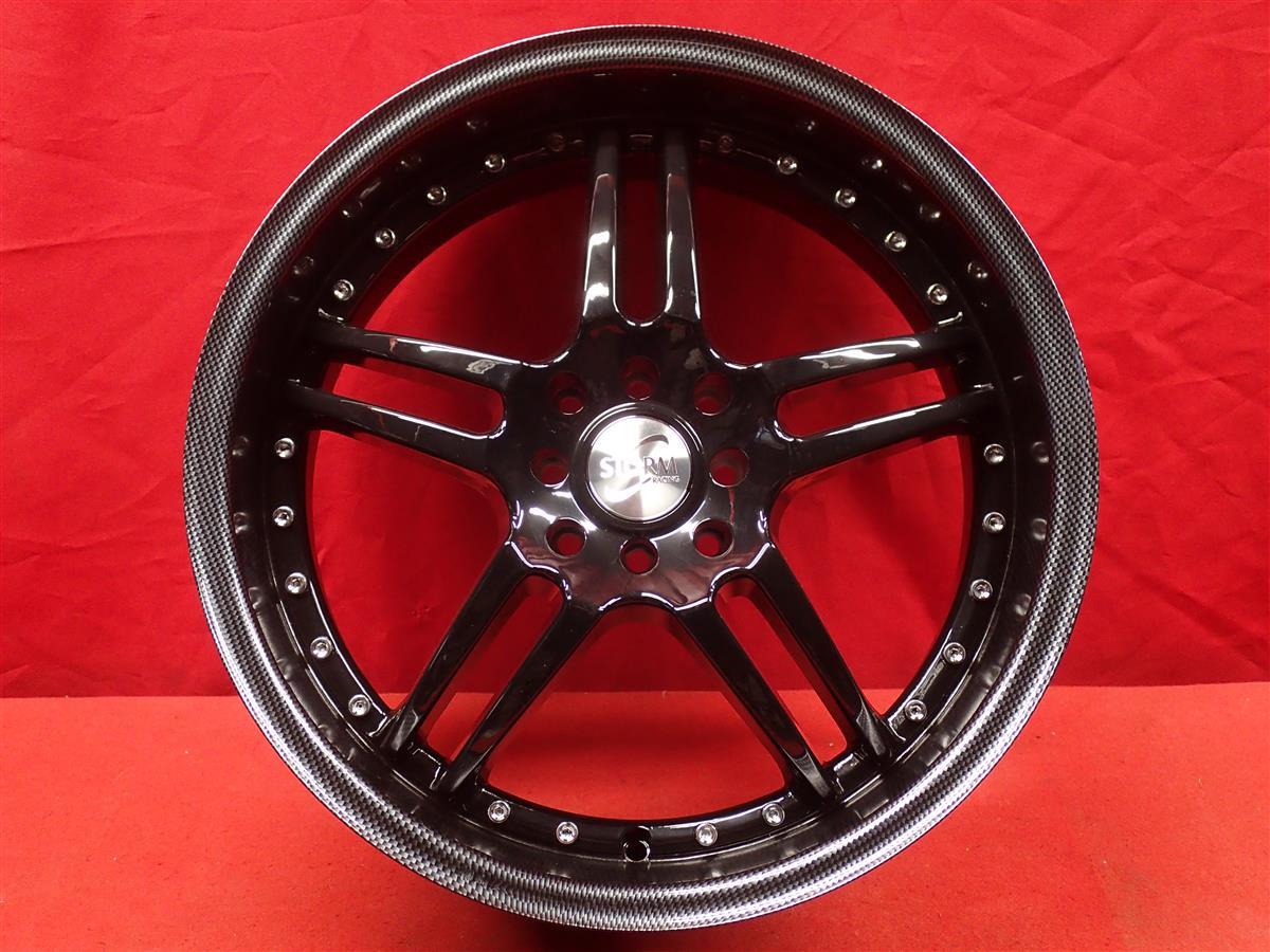 カーボン風 ディープリム 5スポークタイプ3PT 中古ホイール 4本 7.5J 18インチ PCD100 / 114.3 4穴 +35 ハブ73 ロードスター ND aa18_画像5