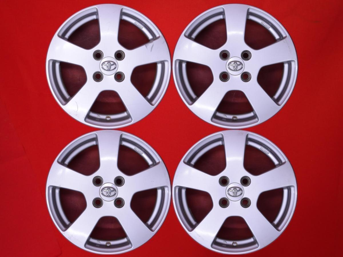 [ super-discount used 4 pcs set ] Toyota original option ENKEI made aluminium wheel 15 -inch 5.5J in set +45 PCD100 4 hole hub diameter Φ54 cc15