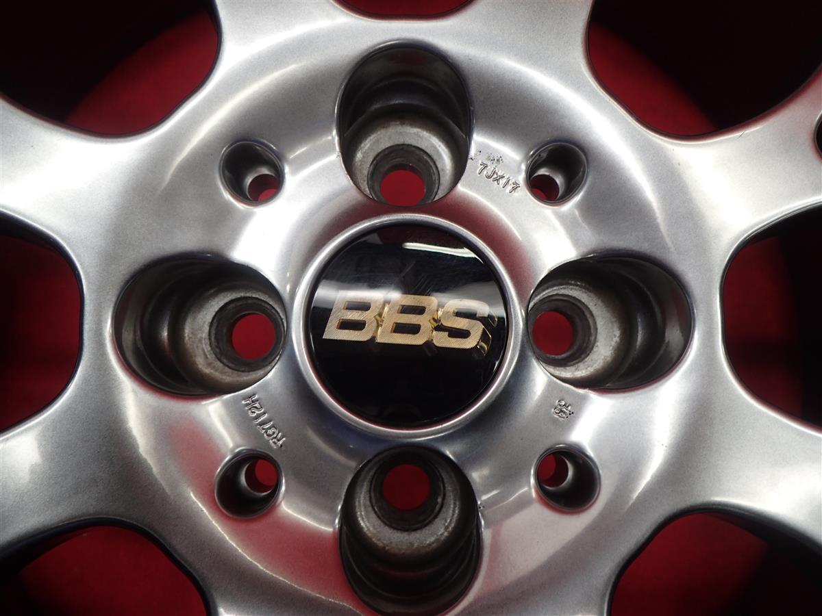 BBS RG-R RG712H 中古ホイール 4本 7J 17インチ PCD100 4穴 +38 ハブ70 ライズ アクア ロードスター ノートオーラ ロッキー 等へ aa17の画像8