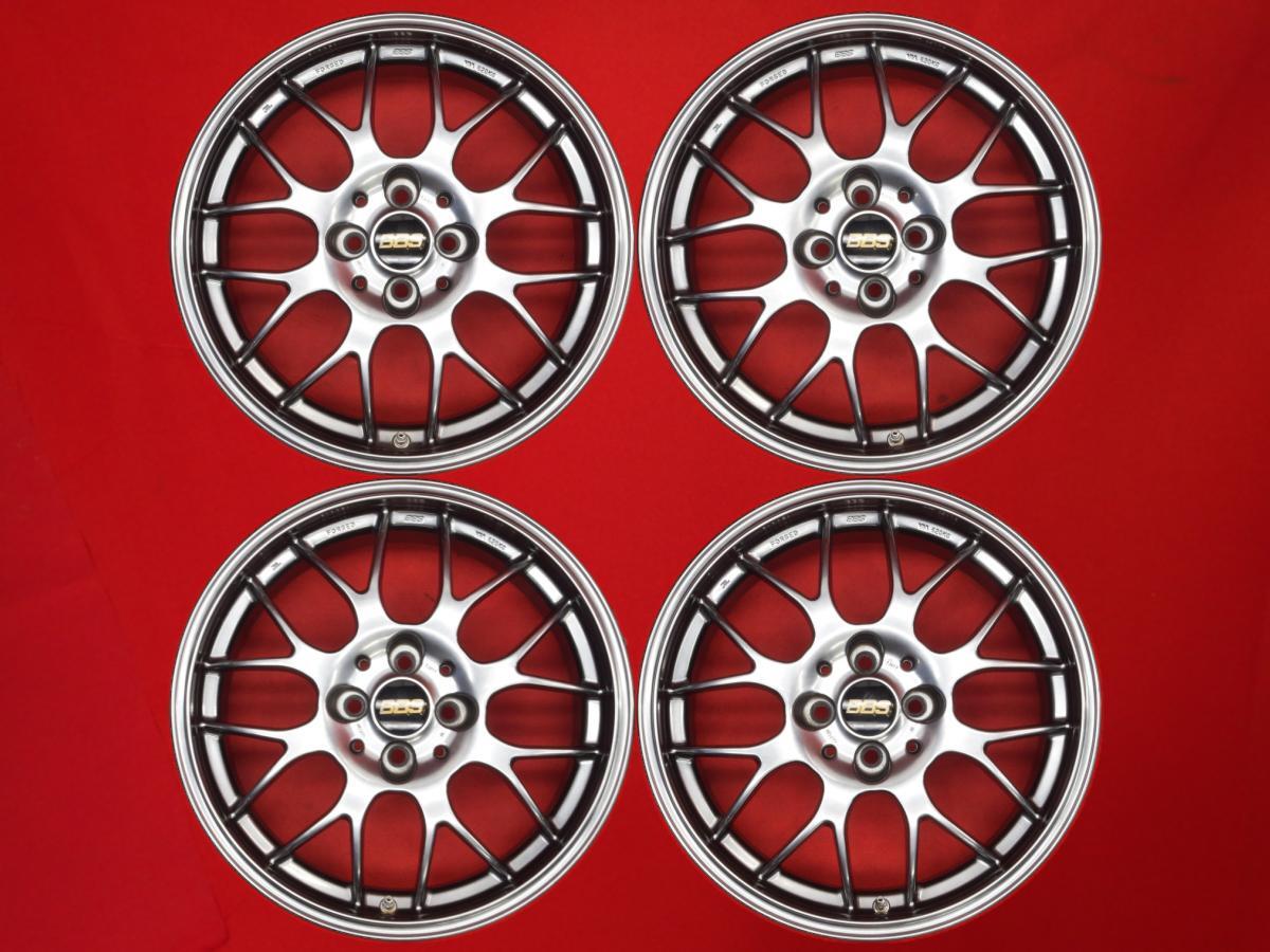 BBS RG-R RG712H 中古ホイール 4本 7J 17インチ PCD100 4穴 +38 ハブ70 ライズ アクア ロードスター ノートオーラ ロッキー 等へ aa17の画像1