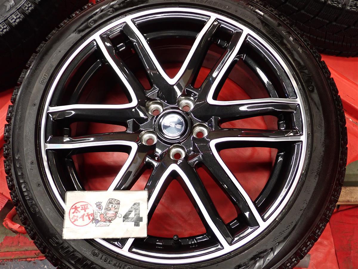 スタッドレス SG6+ ブリヂストン ブリザックVRX [ 215/45R17 ] 9分山★ プリウス カローラ ツーリング インプレッサ 等にstwt17_画像8