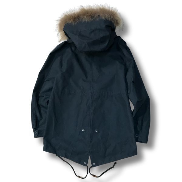 { superior article *}Rovtski loft ski * hood * fur attaching and detaching * Mod's Coat * navy * size M(MW3290)*S80