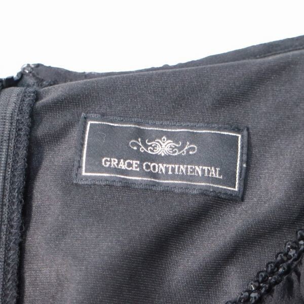 《良品◎》GRACE CONTINENTAL グレイスコンチネンタル★上質シルク*デザインワンピース*ドレス*ブラック*サイズ38(LS290)◆S60_画像4