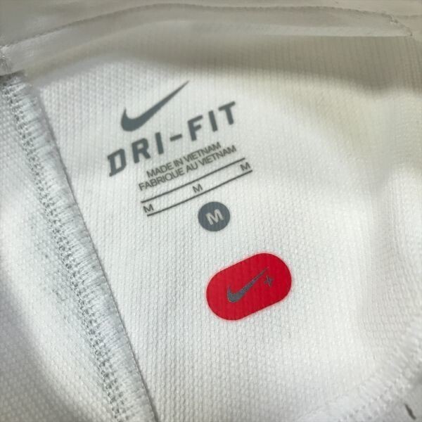 《オススメ◎》NIKE ナイキ★DRYFIT*ワンポイント*バックメッシュノーカラージャケット*ホワイト*サイズM(LA1573)◆S60_画像6