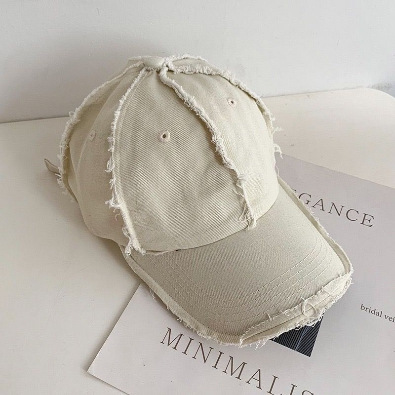 【大人気】キャップ帽 クリーム色 シンプル サイズ調整可 かわいい 帽子