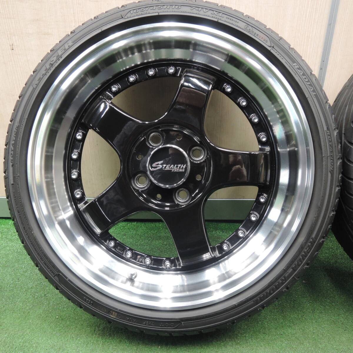 *送料無料* キレイ！20年★軽サイズ STEALTH RACING 165/45R16 ケンダ ラジアル カイザー ステルスレーシング PCD100/4H★4031203NJノの画像4