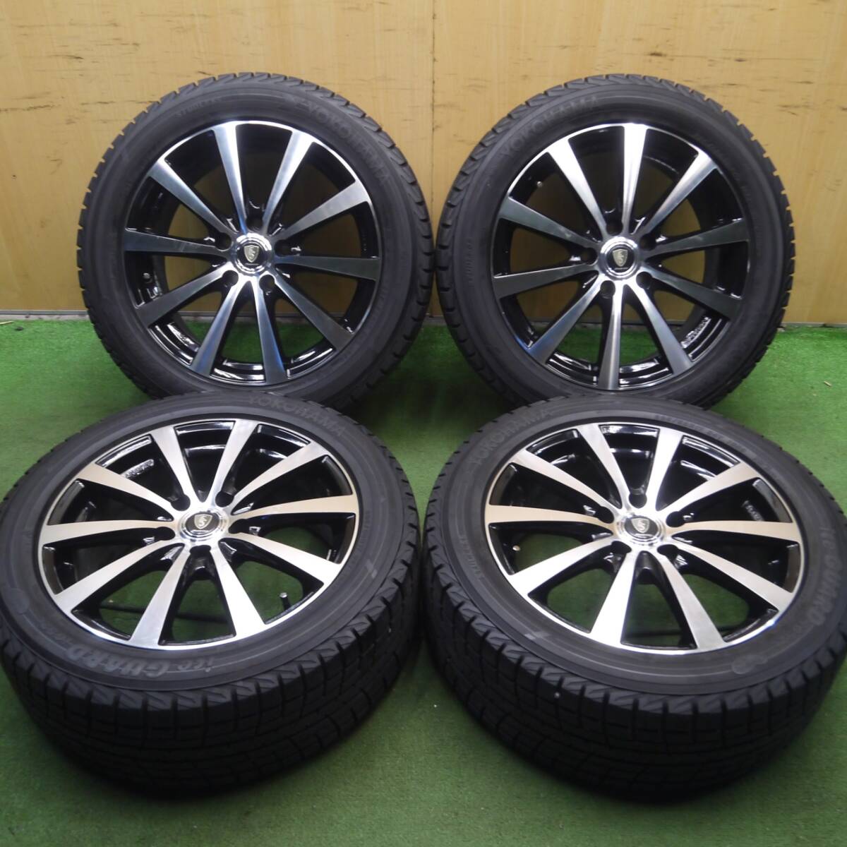 [送料無料] バリ溝！22年！9.5分★スタッドレス 225/50R17 ヨコハマ アイスガード iG52c MANARAY SPORT PCD114.3/5H★4030110Hス_画像1