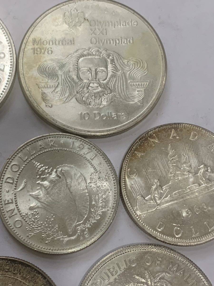 海外銀貨まとめ silver シルバー外国 硬貨 銀貨 古銭 シルバーコイン 計315g_画像4