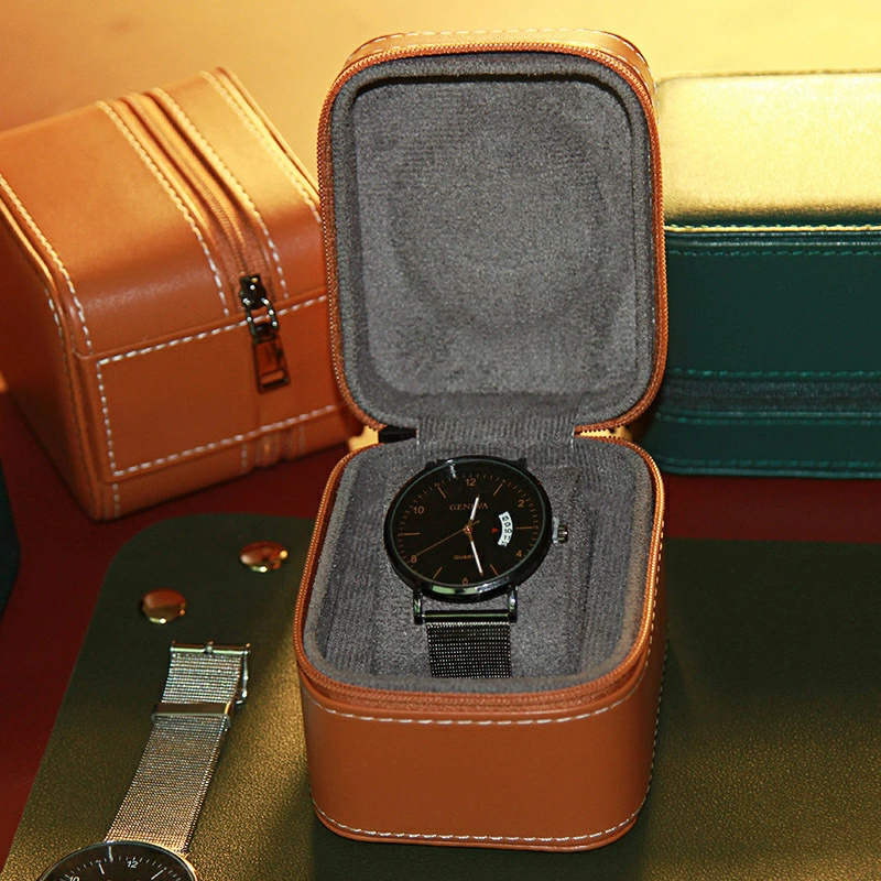  наручные часы кейс для хранения 1 шт. место хранения кожа высокое качество кейс для часов рука кейс для часов 1 шт. для кейс черный часы box кейс легкий SN079