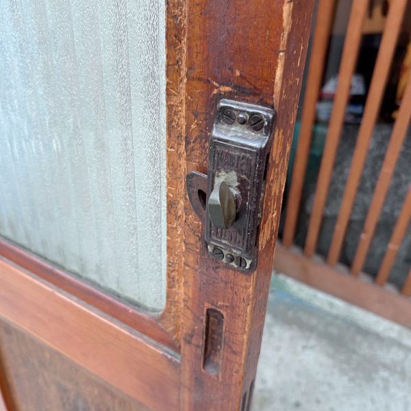 * Showa Retro Taisho ~ Showa era the first period about retro fittings sliding door door door abrasion glass hand . middle hospital rare antique Vintage old tool old ..