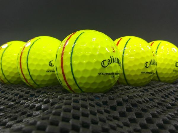 [B2H-03C] Callaway CHROME SOFT X LS Triple Track 2022年モデル イエロー 30球 キャロウェイ トリプルトラック ロストボール_画像1