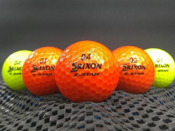 [C1B-07C] SRIXON Z-STAR DIVIDE 2021年モデル カラー混合 30球 スリクソン ゼットスター ツートンカラー ロストボール_画像1