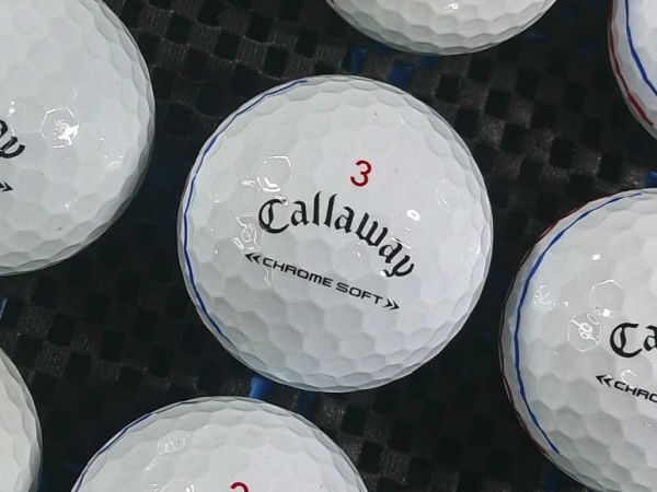 [C1I-07C] Callaway CHROME SOFT 2022年モデル Triple Track ホワイト 30球 キャロウェイ トリプルトラック ロストボール_画像2