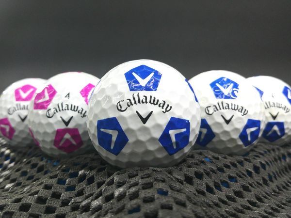 [C2B-09C] Callaway CHROME SOFT Truvis 2018年モデル カラー混合 30球 シェブ キャロウェイ クロムソフト ロストボール_画像1