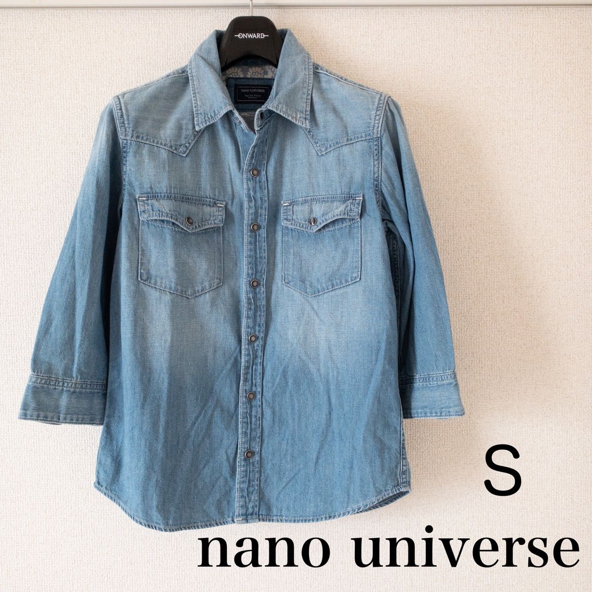 nano universe  Gジャン デニムジャケット インディゴ S〜M ビンテージ インディゴ 古着 トップス