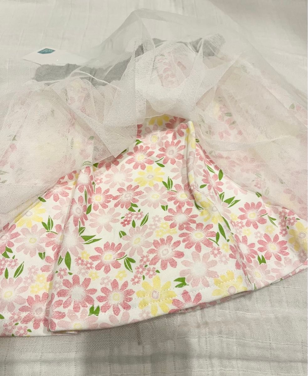 【新品】西松屋　インパン付き　花柄チュールスカート　120cm