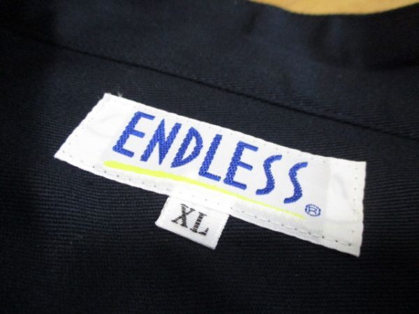 送料無料 未使用 日本製 ENDLESS エンドレス 刺繍ロゴ オールインワン ツナギ ワークスーツ 作業着 ネイビー サイズＸＬ snap-on ブレーキ_画像8