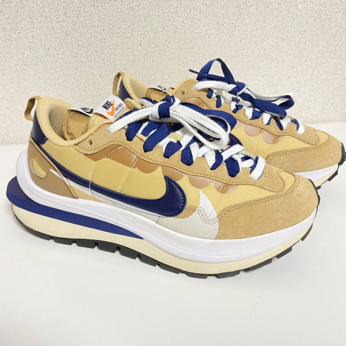 NIKE × SACAI VAPOR WAFFLE SESAME AND BLUE VOID US8.5 26.5cm DD1875-200 ナイキ サカイ ヴェイパーワッフル セサミ