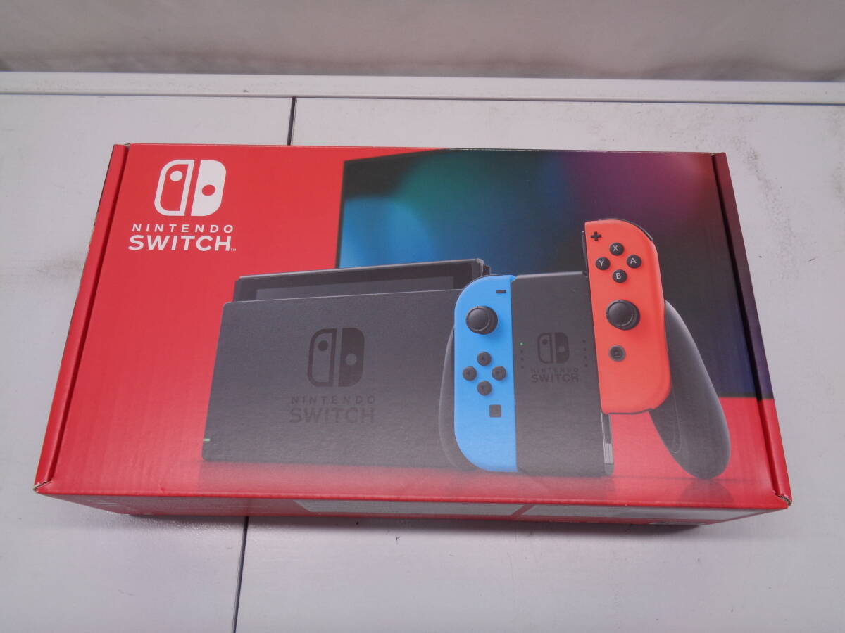 25-12③ Nintendo Switch ニンテンドースイッチ本体 Joy-Con(L) ネオンブルー/(R) ネオンレッド バッテリー持続型の画像1