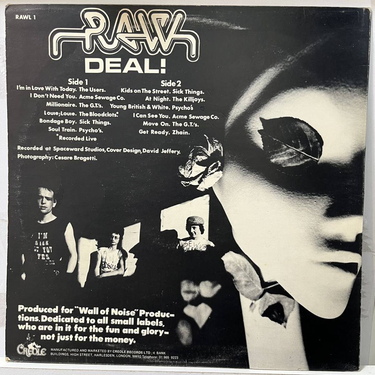 VA - Raw Deal! パンク天国 kbd オリジナル盤 punk 初期パンク power pop mods LPの画像2