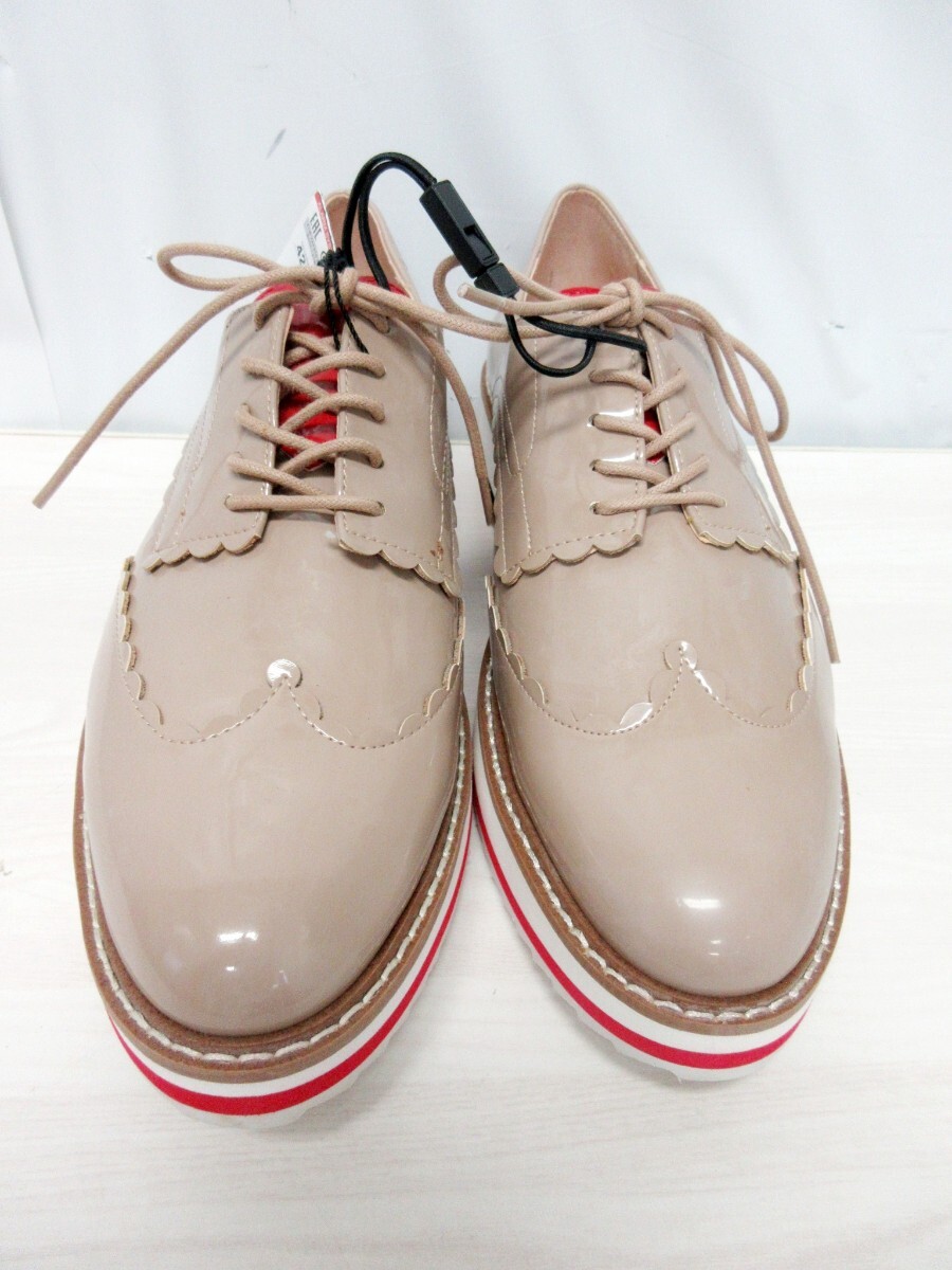 T2978】ZARA エナメル厚底スニーカー レースアップシューズ T2978】ZARA エナメル厚底スニーカー レースアップシューズ