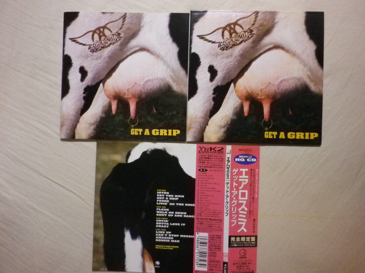 紙ジャケ仕様 『Aerosmith/Get A Grip(1993)』(20bitK2 HQ CD,1994年発売,MVCZ-73,廃盤,国内盤帯付,歌詞対訳付,Cryin',Crazy,Amazing)_画像3