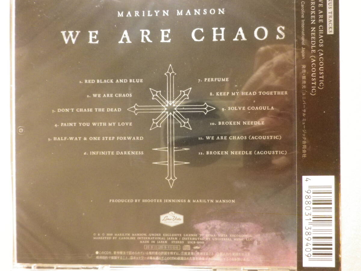 未開封 『Marilyn Manson/We Are Chaos+2(2020)』(2020年発売,UICB-10001,国内盤帯付,歌詞対訳付,Don’t Chase The Dead,Perfume)_画像6