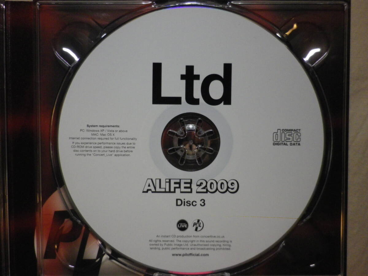 『Public Image Limited/ALiFE 2009(2009)』(CONCERT LIVE 5 060158 731848,輸入盤,3CD,Digipak,John Lydon,Sex Pistols)_画像5