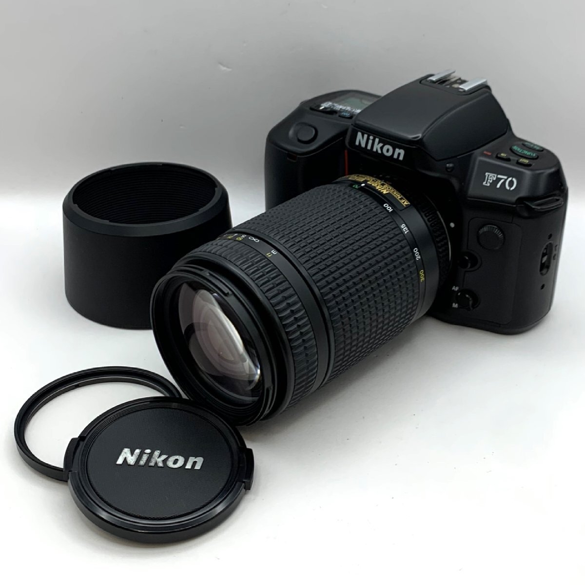 1円～/Nikon/ニコン/F70/レンズ付/ED/AF/NIKKOR/70-300ｍｍ/F4-5.6D/一眼レフ/フィルムカメラ/シャッターOK/通電確認済/ジャンク/I195_画像1